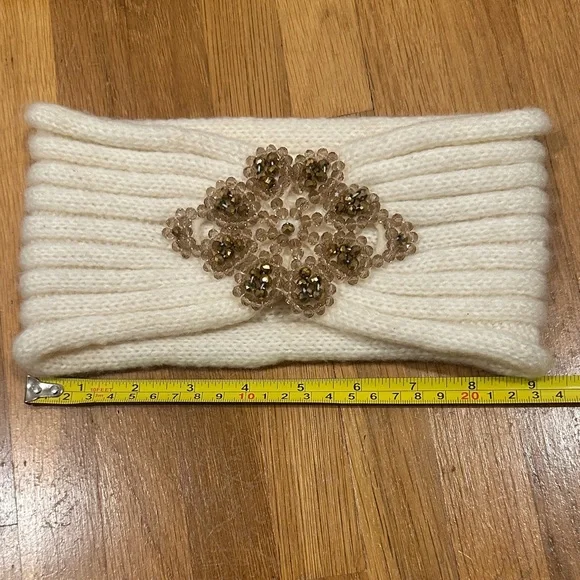 *last chance* C.C | Tan Knit Beanie with Metallic Accents + 2 winter hats - Picture 16 of 16